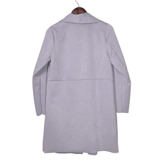 NWT STORY ON Amelia Open Front Long Blazer Lavender Suede Jacket Coat Size M - Picture 3 of 15